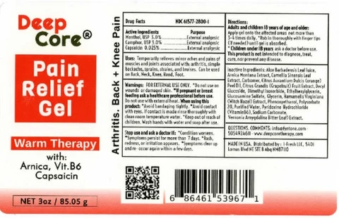 Deep Core Pain Relieving Gel Warm Therapy 포장