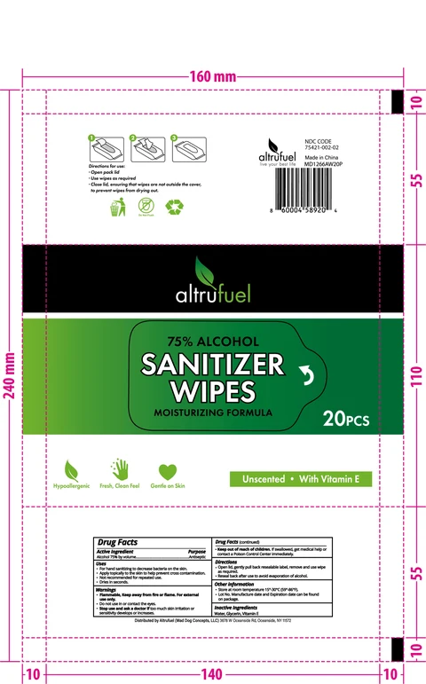 Sanitizer Wipes 포장