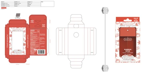Smart Care Hand Sanitizer Fall Scents-Pumpkin Spice 포장
