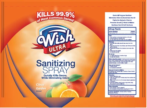 WISH ULTRA ALCOHOL SANITIZINGCITRUS GARDEN packaging