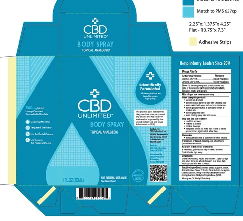 CBD UNLIMITED TOPICAL ANALGESIC packaging