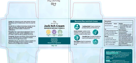 Recuren Plus Jock Itch Cream 포장