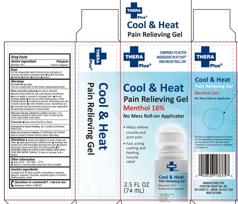 Thera Plus Cool and Heat Pain Relieving Gel Menthol packaging