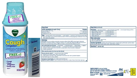 Vicks childrensCough Congestion 포장