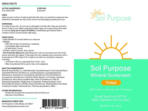 Sol Purpose Mineral Sunscreen Tinted 포장