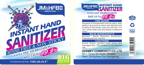 Wash-free hand sanitizer packaging