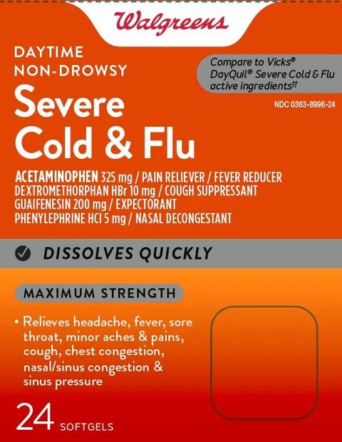 SEVERE DAYTIME COLD and FLUDAYTIME MAXIMUM STRENGTH NON-DROWSY SEVERE 포장