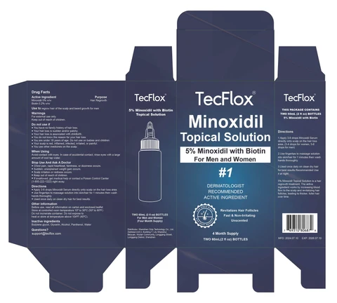 5% MINOXIDIL HAIR REGROWTH SERUM With Biotin 포장