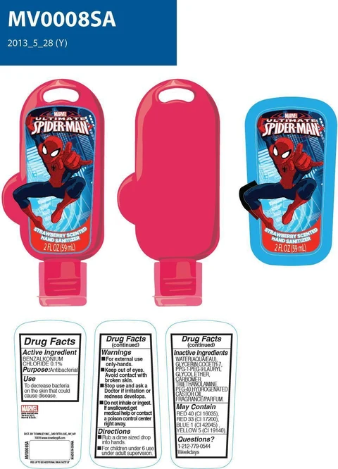 Berry Scented Hand SanitizerSpiderman 포장