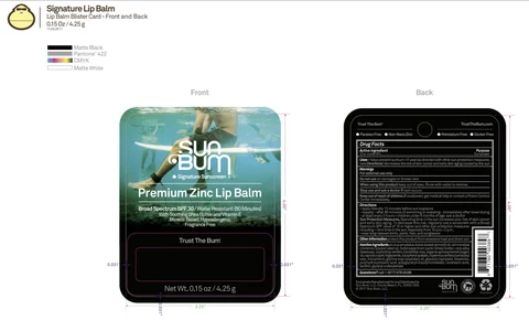 Sun Bum Signature Sunscreen Premium Zinc Lip Balm Broad Spectrum SPF 30 포장