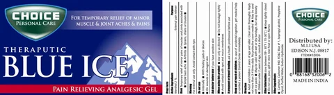 Choice Personal Care Theraputic Blue Ice packaging