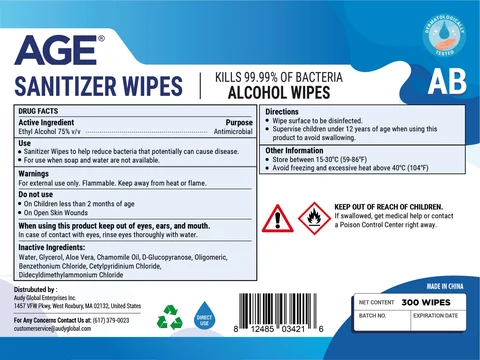 Sanitizer Wipes 포장
