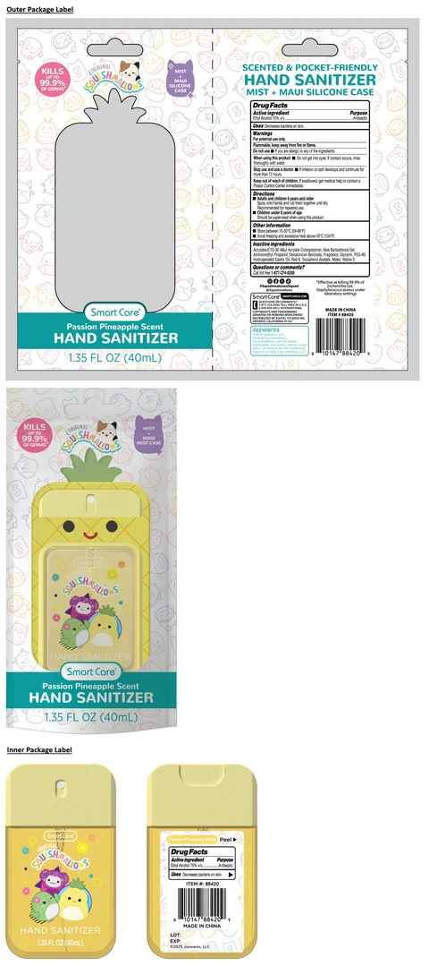 Smart Care SQUISHMALLOWS Passion Pineapple Scent HAND SANITIZER 포장