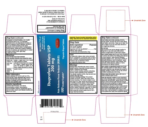 PACKAGE LABEL-PRINCIPAL DISPLAY PANEL - 200 mg (100 Tablets Container Carton)