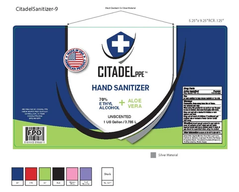 Citadel PPE Hand Sanitizer packaging