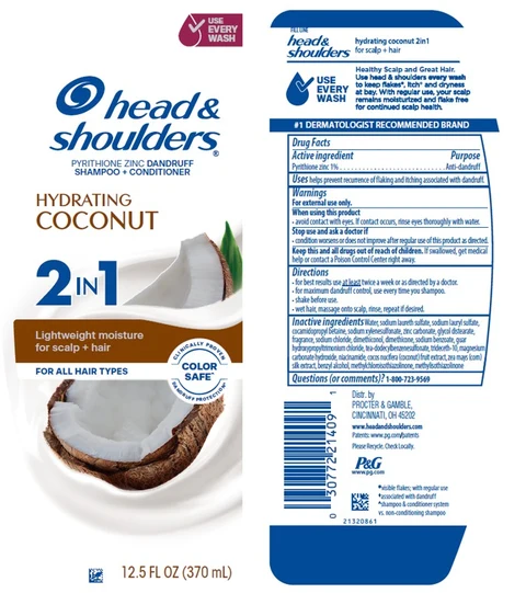 Head and Shoulders Hydrating Coconut 2in1 packaging