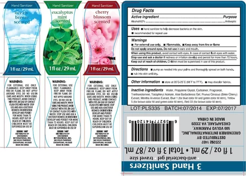 3 Hand Sanitizers 포장
