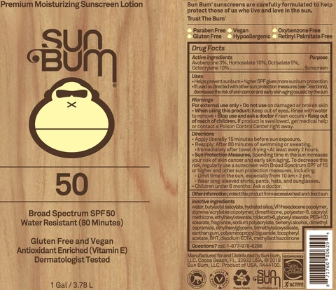 Sun Bum SPF 50 Premium Moisturizing Sunscreen 포장