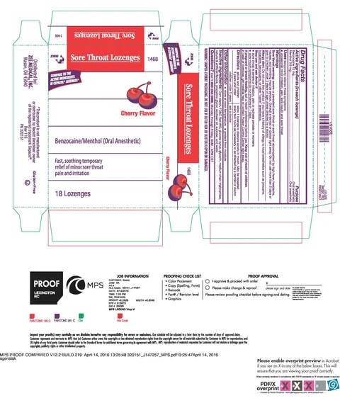 cherry throat relief lozenges packaging