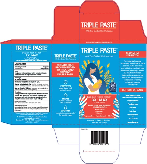 Triple 3x Max Diaper Rash packaging