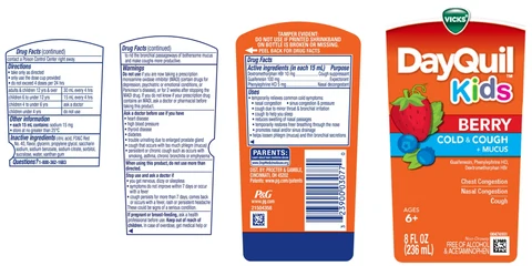 Vicks DayQuil Kids BERRYCOLD and COUGH plus MUCUS 포장