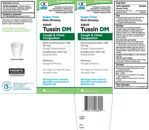Tussin Cough DMSugar Free 포장