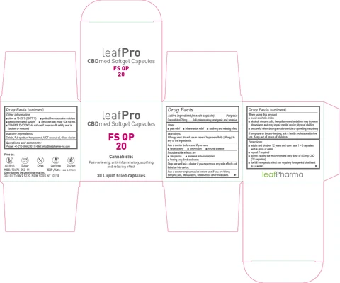 leafPro CBDmed Softgels FS QP 20 포장