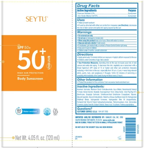 SEYTU Body Sunscreen 포장