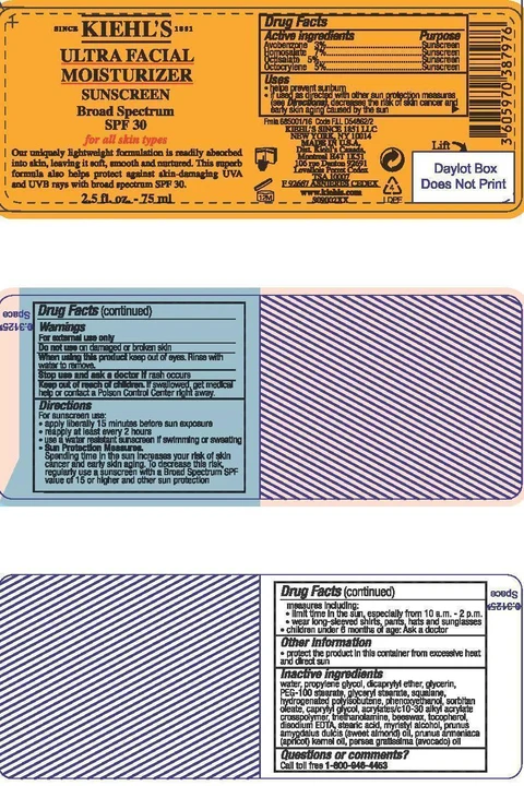 Kiehls Since 1851 Ultra Facial Moisturizer Broad Spectrum SPF 30 Sunscreen For All Skin Types 포장