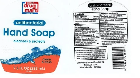 DISCOUNT DRUG MARTANTIBACTERIAL CLEAN AND FRESH 포장