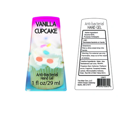 Anti-Bacterial Hand Gel Vanilla Cupcake 포장