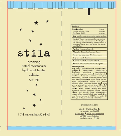stila bronzing tinted moisturizer oil-free SPF 20 포장