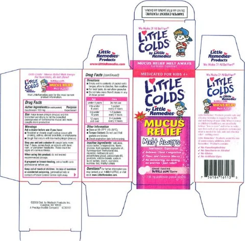 Little Remedies Little Colds Mucus Relief Expectorant Melt Aways packaging