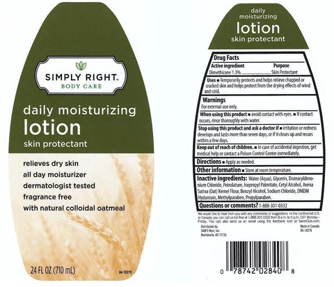 SIMPLY RIGHT BODY CAREDAILY MOISTURIZING 포장