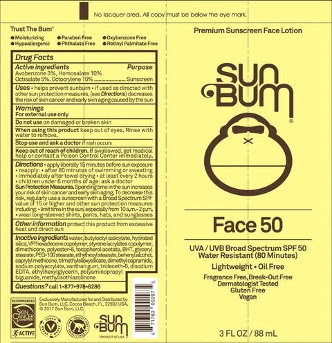 Sun Bum Face 50 Sunscreen 포장