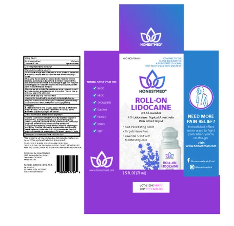 Honest Med Lidocaine Lavender Roll-on 포장