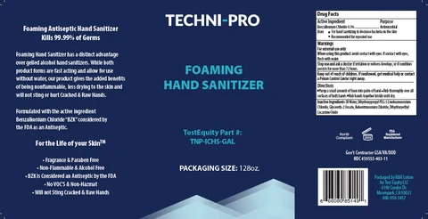 Techni-Pro Foaming Hand Sanitizer packaging