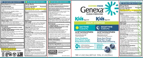 Daytime and Nighttime Kids Multi-Symptom Cold and Flu combo pack 포장