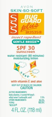Skin So Soft Bug Guard Plus IR3535Gentle Breeze Insect Repellent Sunscreen packaging