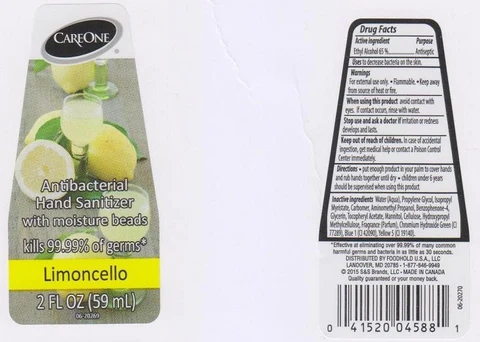 CAREONEANTIBACTERIAL SANITIZER LIMONCELLO packaging