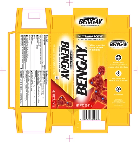 Bengay Vanishing Scent 포장