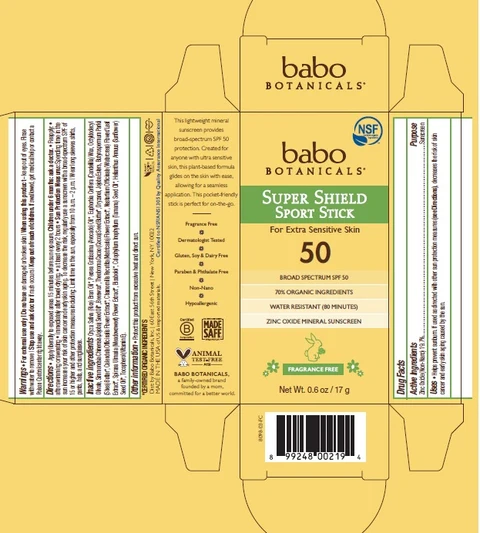 Babo Botanicals Super Shield Sport Sunscreen SPF 50 포장