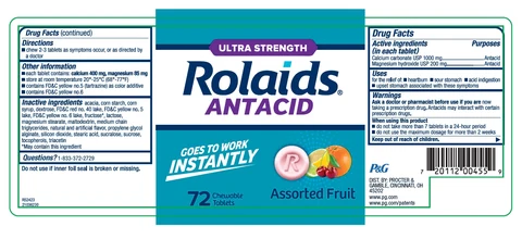 Rolaids Ultra Strength AntacidAssorted Fruit packaging