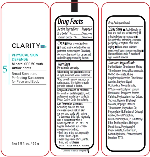 Clarity Rx Physical Skin DefenseSPF 50 packaging