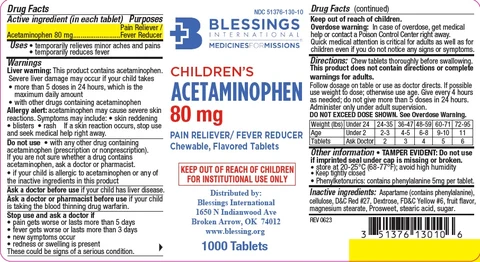 Childrens Chewable Acetaminophen packaging
