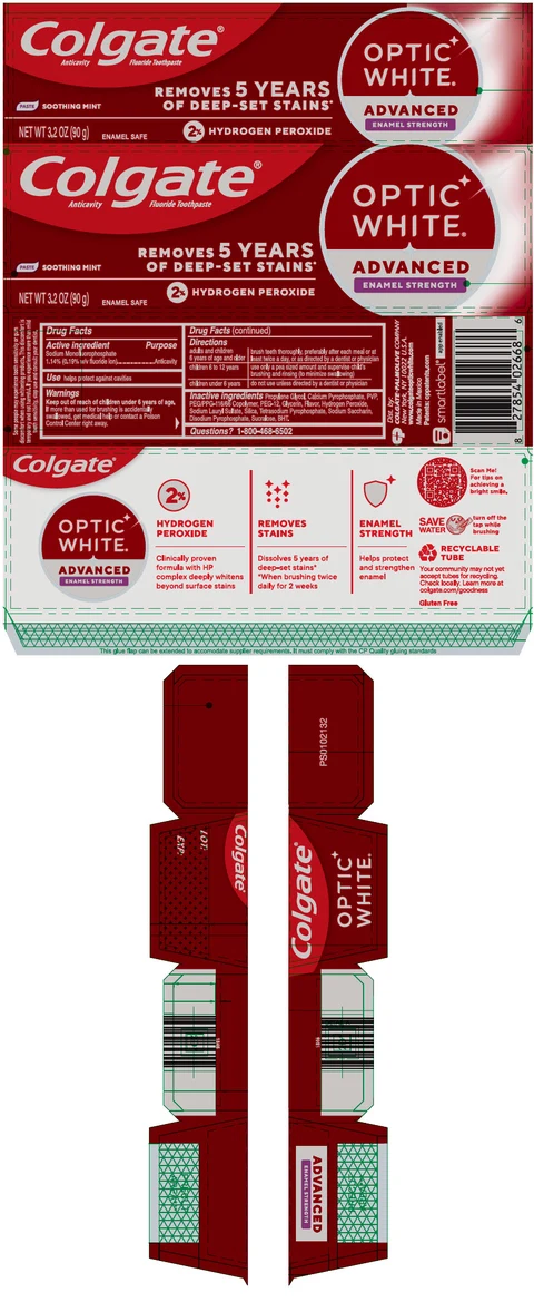 COLGATE OPTIC WHITE ADVANCED ENAMEL STRENGTH packaging
