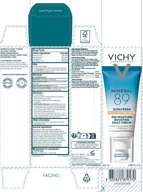 Vichy Laboratoires Mineral 89 Broad Spectrum SPF 30 Sunscreen 포장