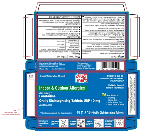Loratadine ODT packaging
