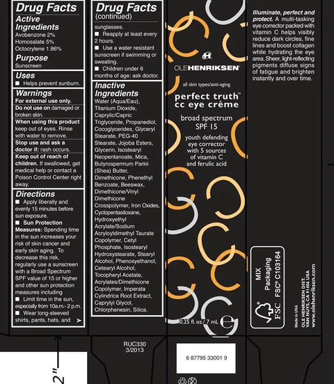 perfect truth cc eye broad spectrum SPF 15OleHenriksen 포장