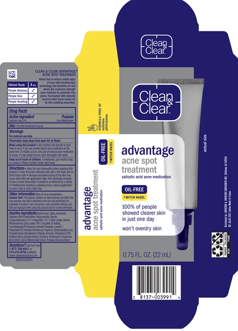 Clean and Clear Advantage Acne Spot Treatment 포장